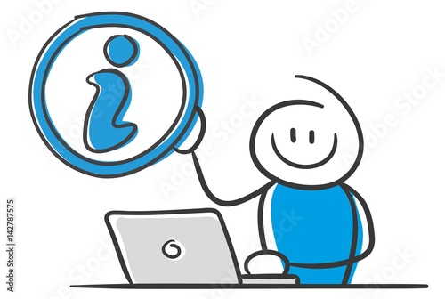 Stick Figure Series Blue / Info