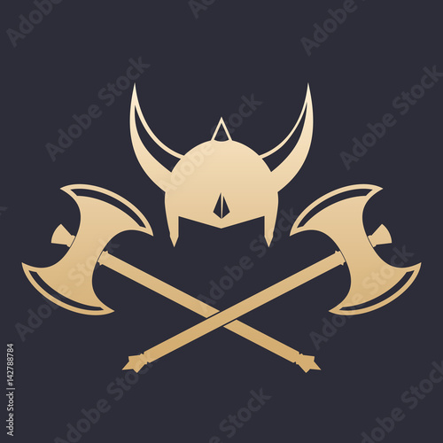 Vikings Helmet and crossed axes