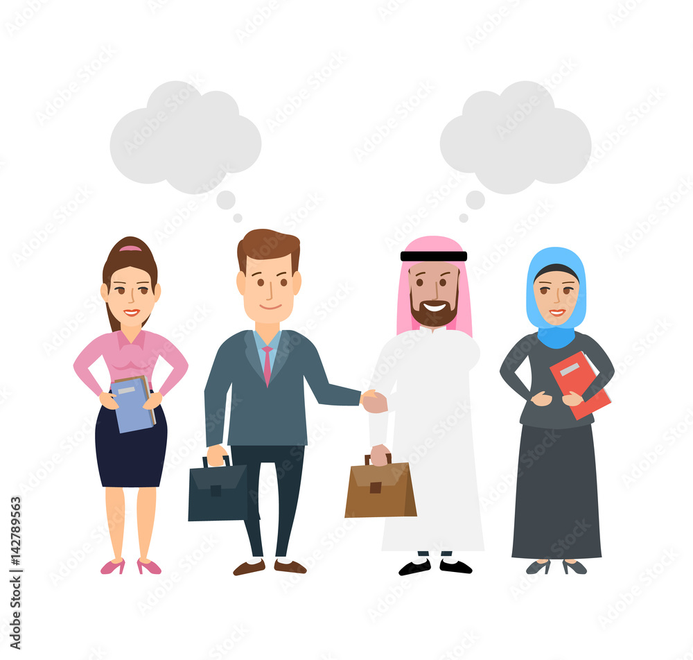 european and arabic businessmen shaking hands closing a deal european and arabic businessmen shaking hands closing a deal