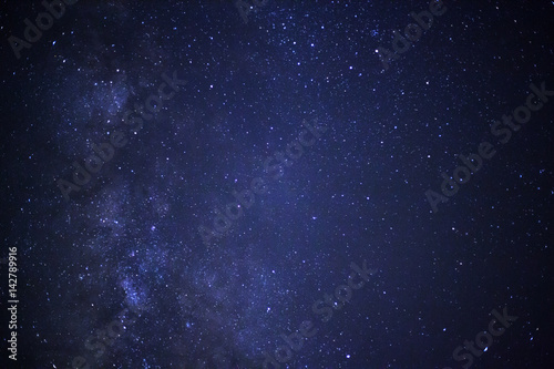 Close up milky way galaxy at phitsanulok in thailand. Long exposure photograph.with grain