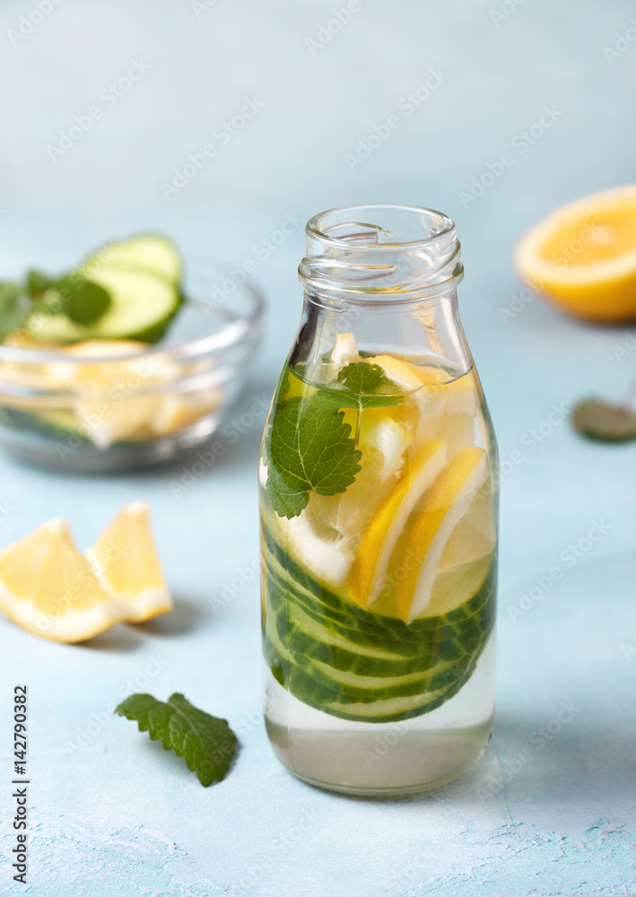 drink with cucumber, lemon drink with cucumber, lemon