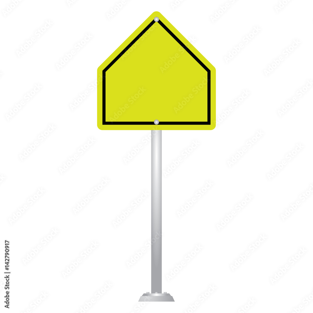 Blank Road Sign Board isolated on white background vector
