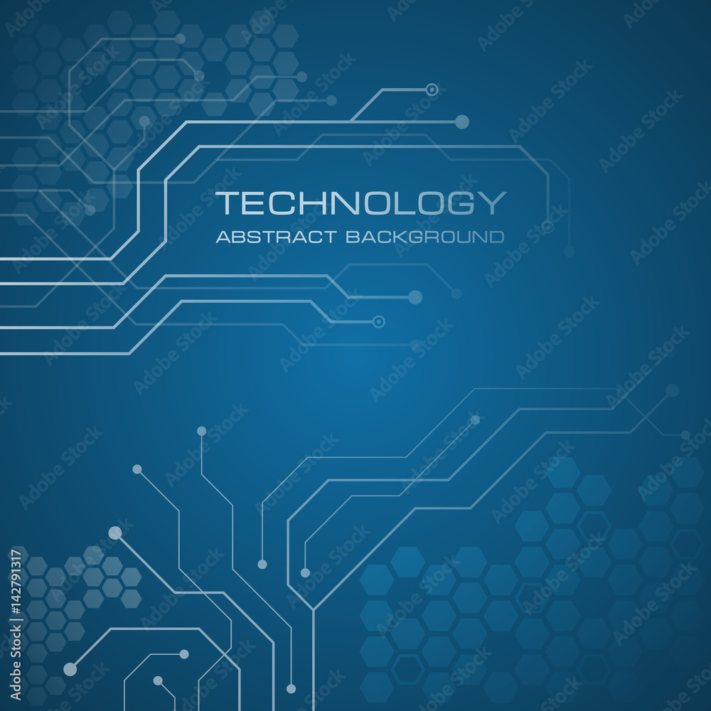 Fototapeta premium Printed circuit board technology abstract vector background