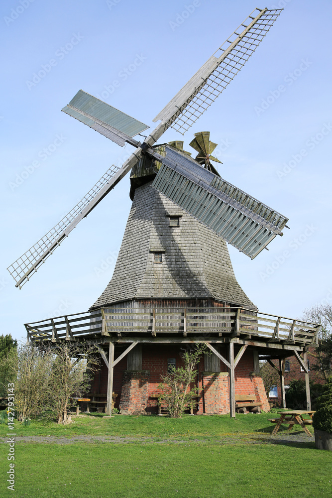 The historic Messlinger Windmill in Westphalia, Germany