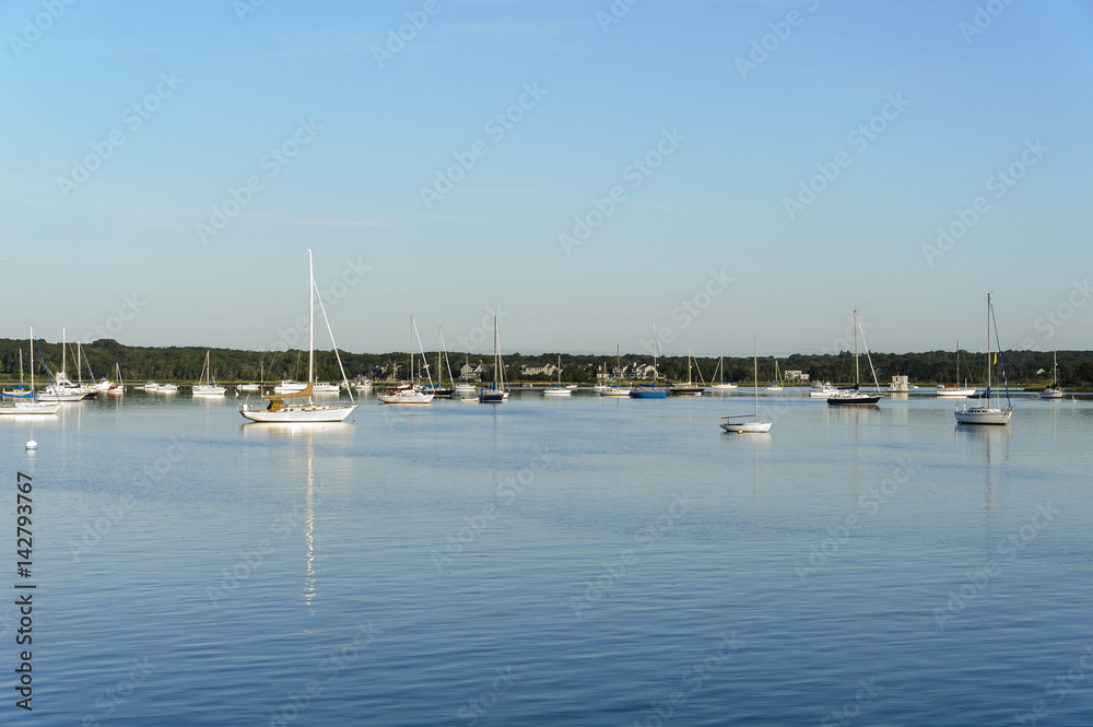 Boats in Apponagansett Bay