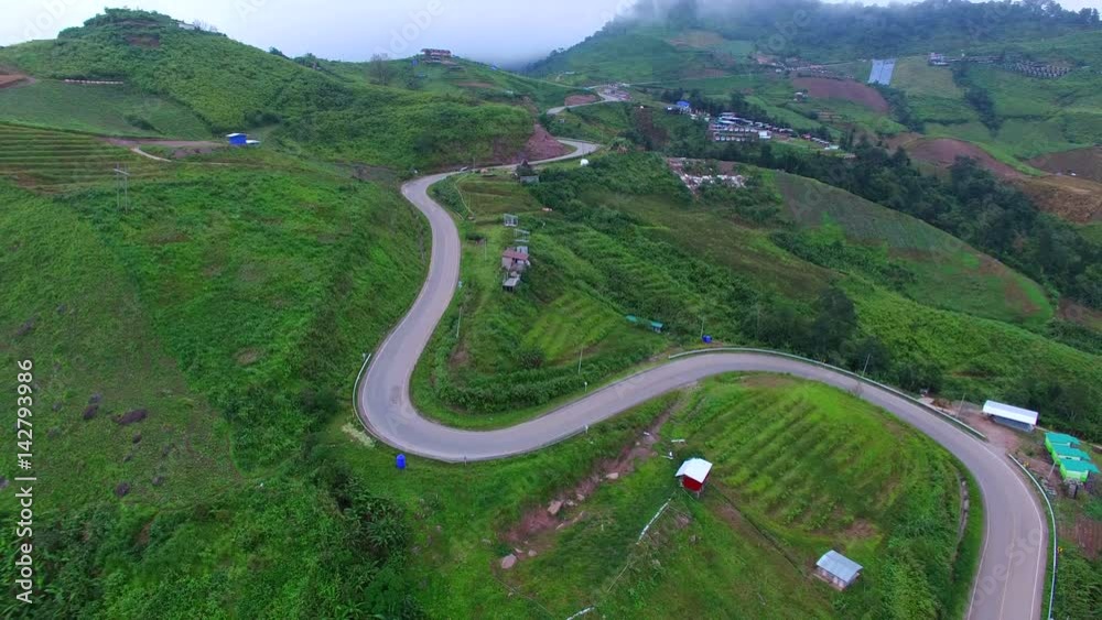 aerial view of mountain road to tub berk most popular traveling destination in petchabun north eastern thailand aerial view of mountain road to tub berk most popular traveling destination in petchabun north eastern thailand