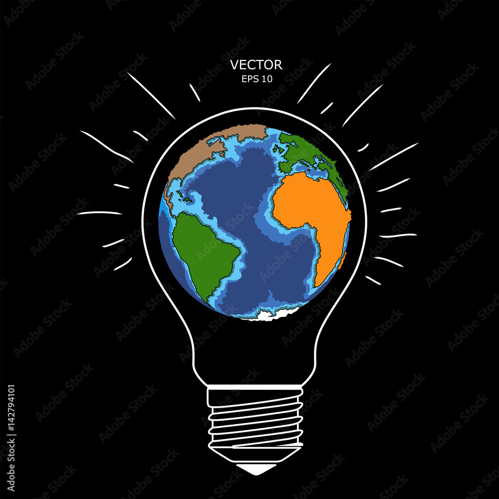 Hand Holding Leaves And Planet Earth Drawing High-Res Vector Graphic -  Getty Images