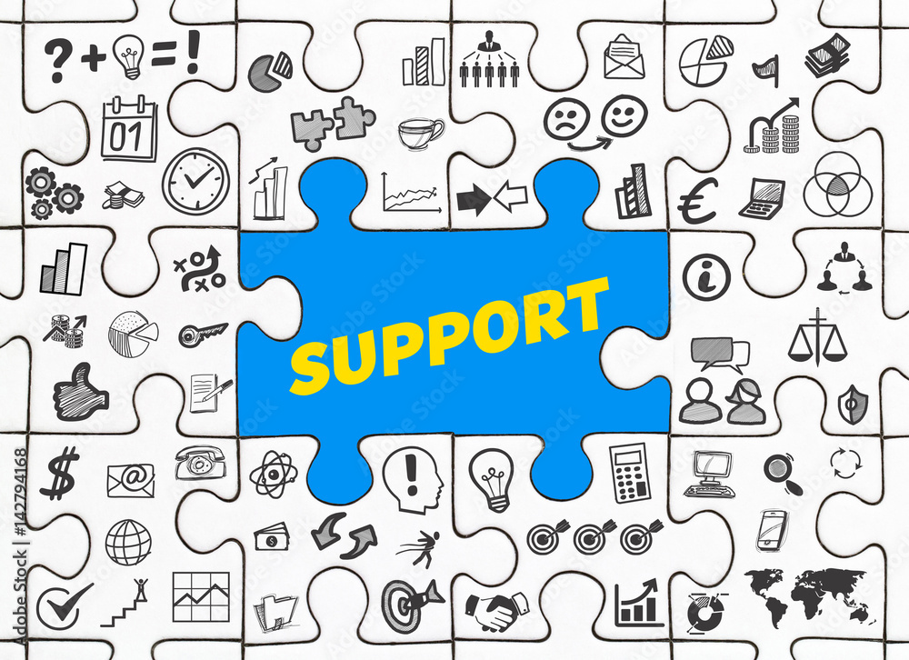 Support / Puzzle mit Symbole