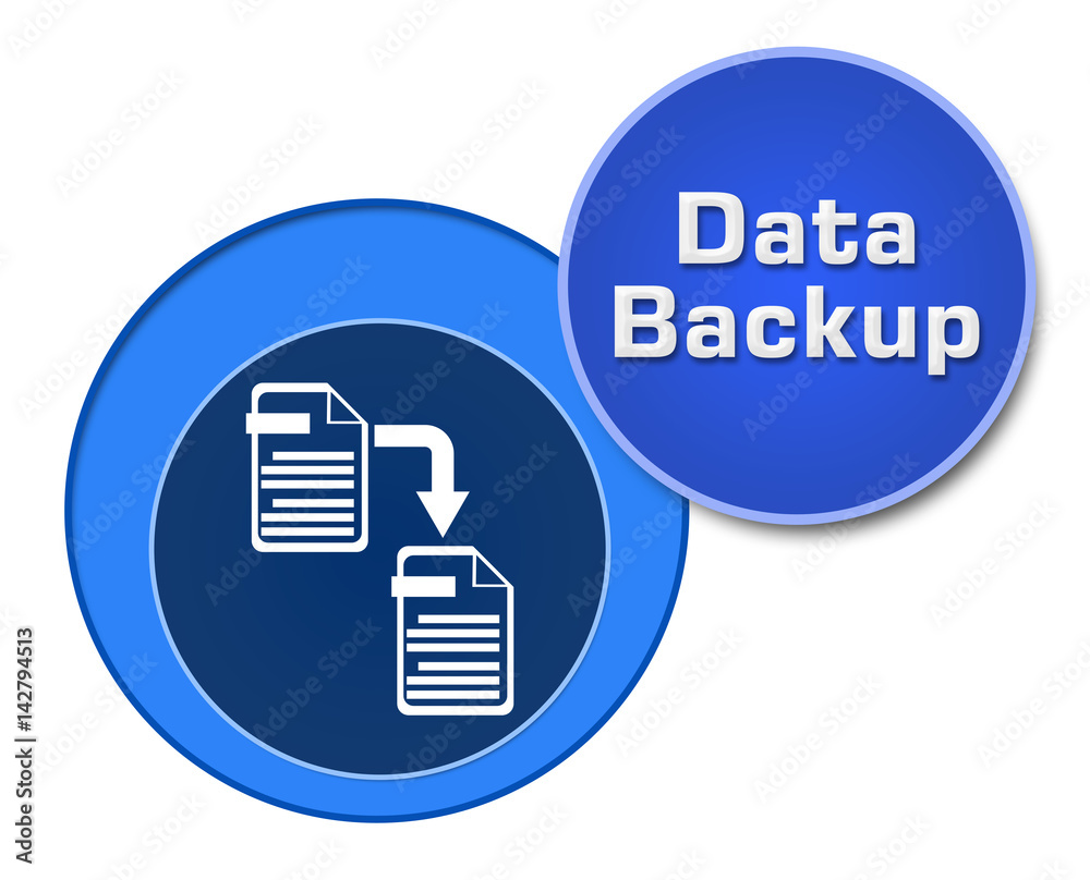 Data Backup Blue Circles Data Backup Blue Circles