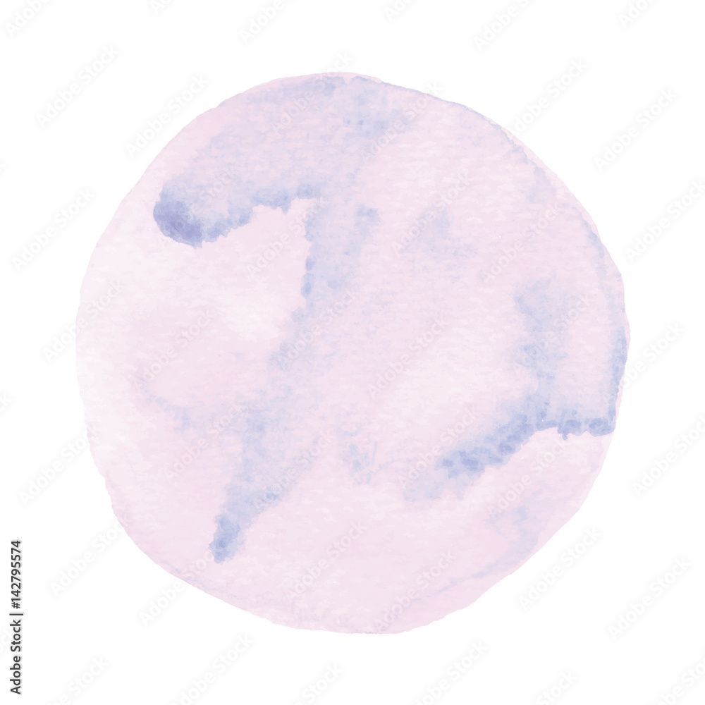 Grunge round watercolor on white background