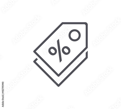 Discount Tag Line Icon