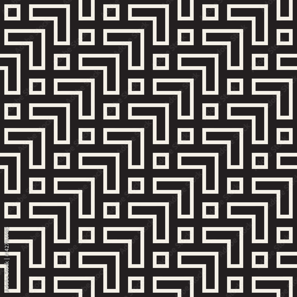 Maze Tangled Lines Contemporary Graphic. Abstract Geometric Background Design. Vector Seamless Pattern. Maze Tangled Lines Contemporary Graphic. Abstract Geometric Background Design. Vector Seamless Pattern.
