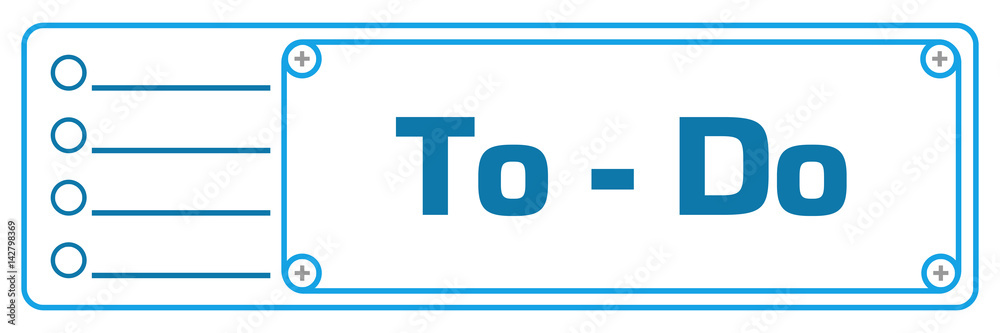 To Do Blue Horizontal Border Screw To Do Blue Horizontal Border Screw