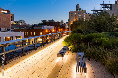 Photography The Highline at twilight in summer