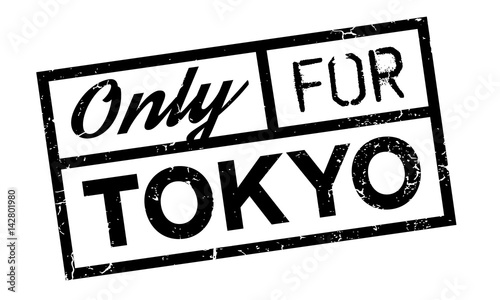 Only For Tokyo rubber stamp. Grunge design with dust scratches. Effects can be easily removed for a clean, crisp look. Color is easily changed.