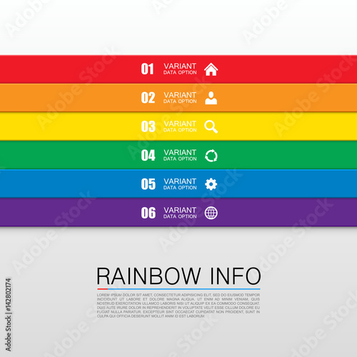 Rainbow info art