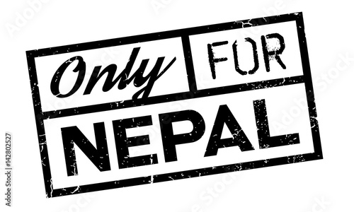 Only For Nepal rubber stamp. Grunge design with dust scratches. Effects can be easily removed for a clean, crisp look. Color is easily changed.