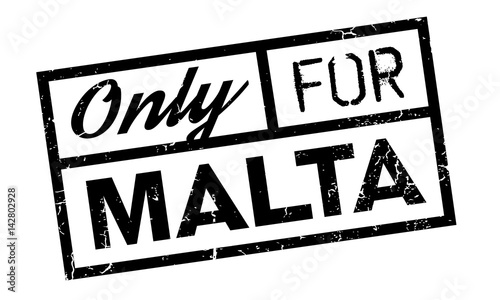 Only For Malta rubber stamp. Grunge design with dust scratches. Effects can be easily removed for a clean, crisp look. Color is easily changed.