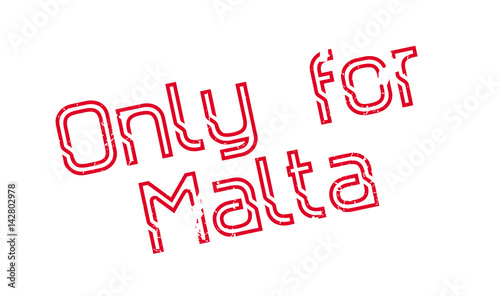 Only For Malta rubber stamp. Grunge design with dust scratches. Effects can be easily removed for a clean, crisp look. Color is easily changed.