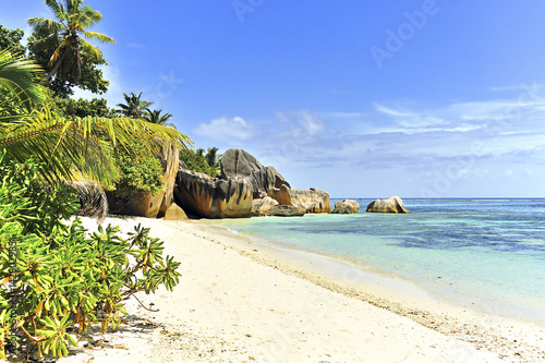 Beach Source d'Argent on La Digue, Seychelles © Jürgen Feuerer