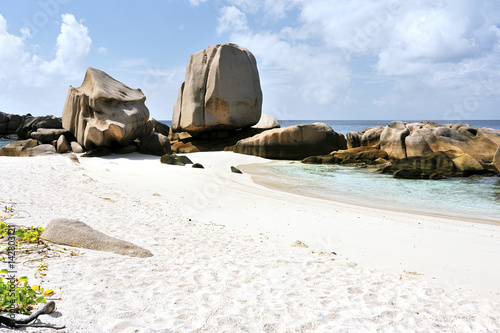 Beach Anse Marron on La Digue, Seychelles