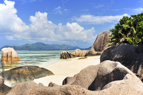 Beach Source d'Argent on La Digue, Seychelles