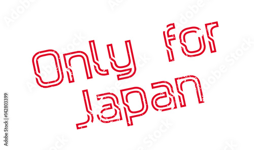 Only For Japan rubber stamp. Grunge design with dust scratches. Effects can be easily removed for a clean, crisp look. Color is easily changed.