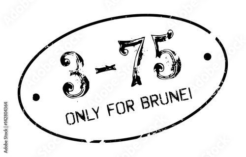 Only For Brunei rubber stamp. Grunge design with dust scratches. Effects can be easily removed for a clean, crisp look. Color is easily changed.
