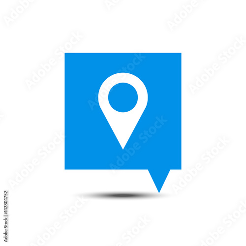 Blue search pointer speech balloon icon navigation icon isolated on white background Free Download Blue search pointer speech balloon icon navigation icon isolated on white background - GFXLoad
