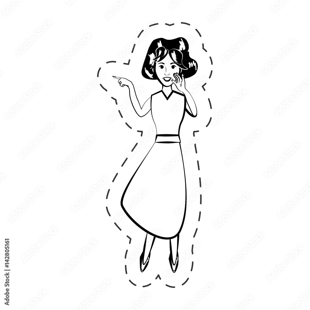 woman expression female black and white vector illustration eps 10 woman expression female black and white vector illustration eps 10