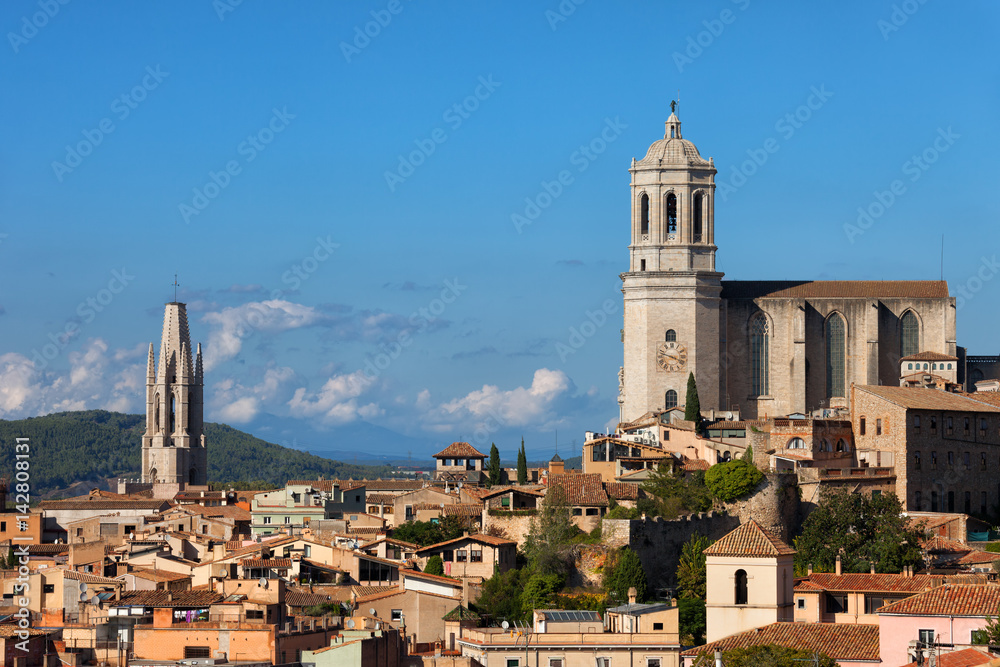 City Skyline of Girona in Spain