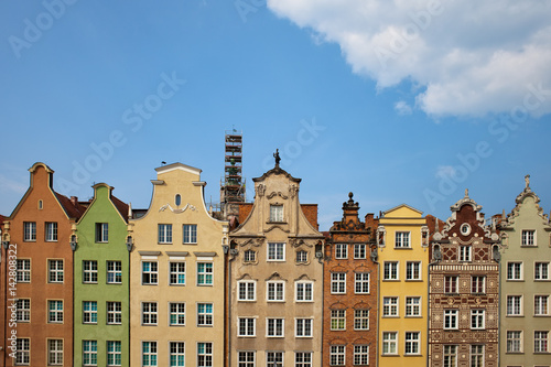 Historic Houses With Gables in Gdansk, Poland