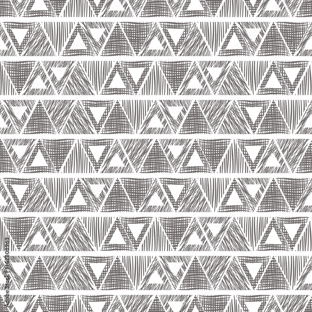 Seamless vector geometrical pattern with triangles. pastel endless background with hand drawn textured geometric figures. Graphic illustration, print for wrapping, background, cover, surface Seamless vector geometrical pattern with triangles. pastel endless background with hand drawn textured geometric figures. Graphic illustration, print for wrapping, background, cover, surface