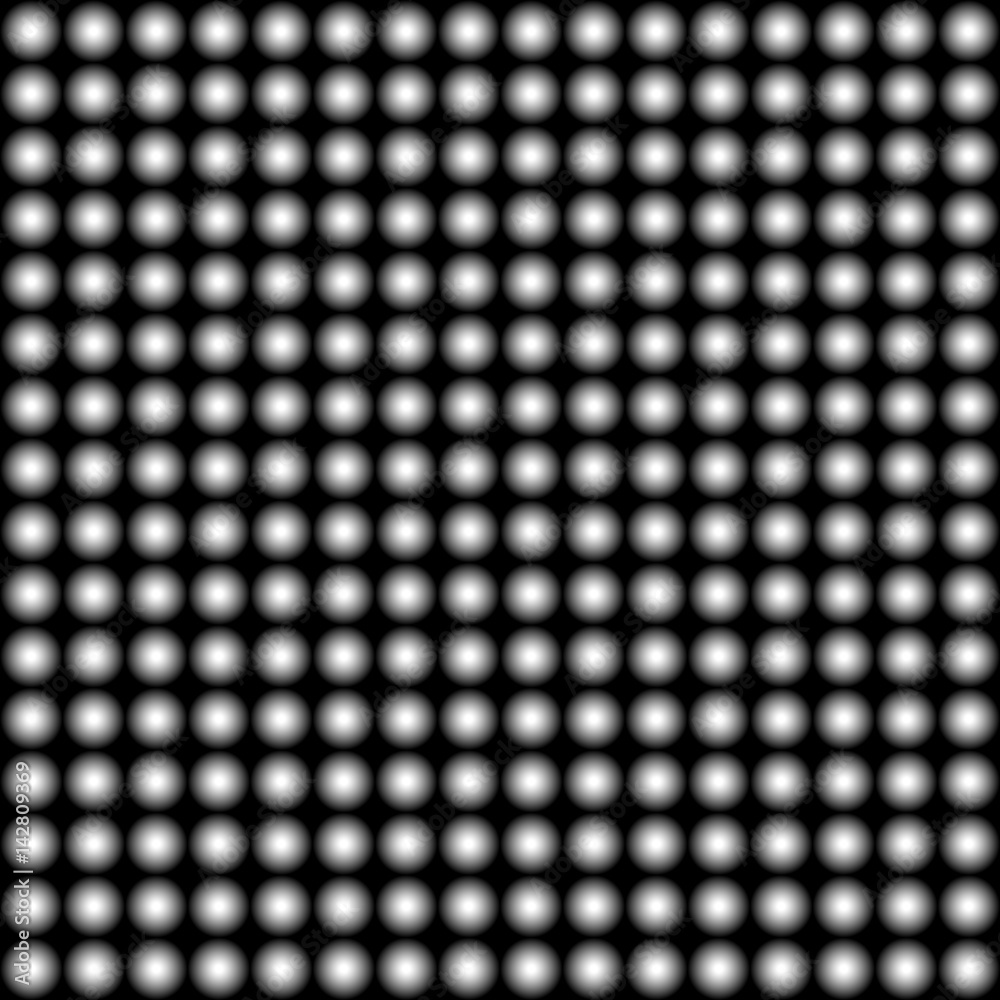 black background with white balls