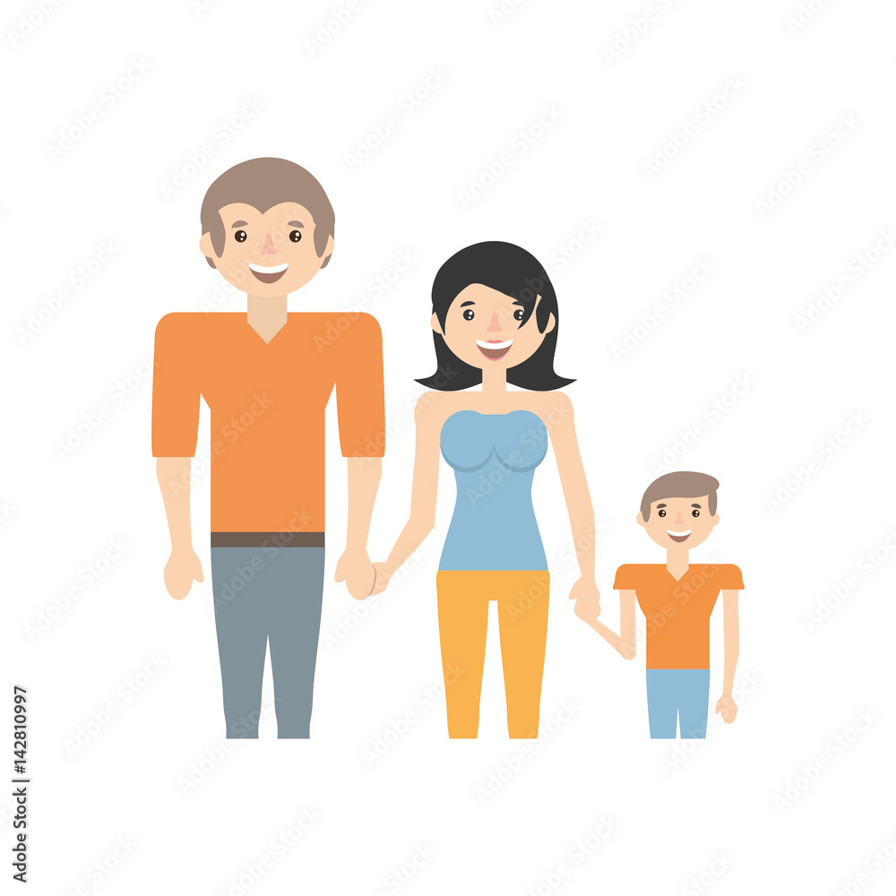 Fototapeta premium happy family love members vector illustration eps 10