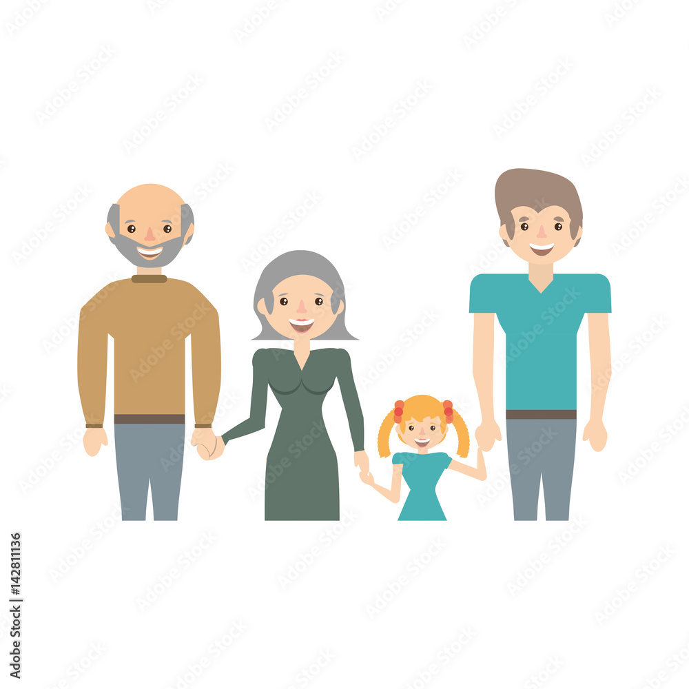 portrait people family happiness vector illustration eps 10 portrait people family happiness vector illustration eps 10