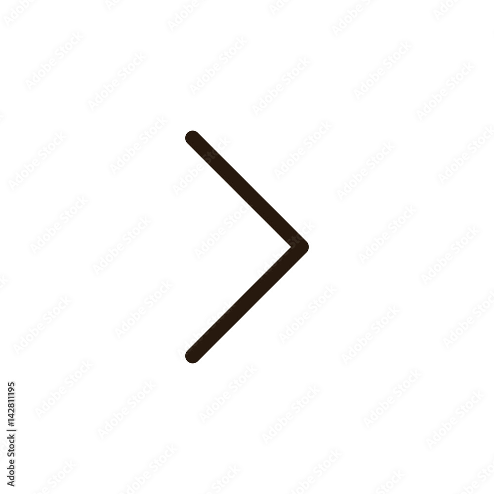 line arrow icon on white background