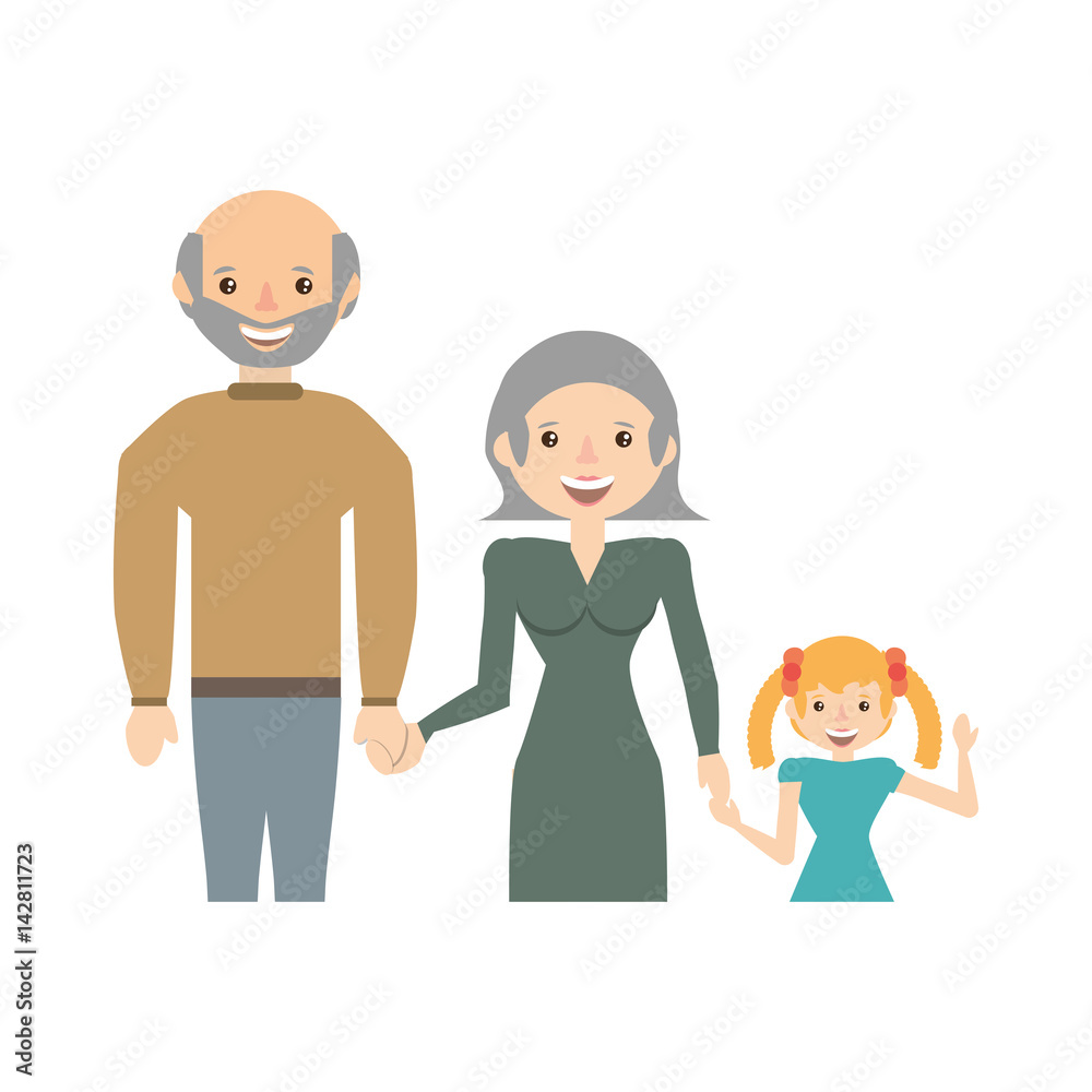 grandparents and granddaughter family vector illustration eps 10 grandparents and granddaughter family vector illustration eps 10