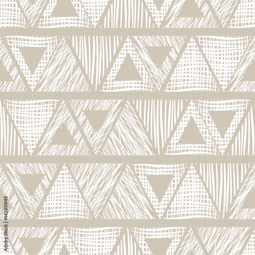 Seamless vector geometrical pattern with triangle. endless background with hand drawn textured geometric figures. Graphic illustration Template for wrapping, web backgrounds, wallpaper, wrap, print Seamless vector geometrical pattern with triangle. endless background with hand drawn textured geometric figures. Graphic illustration Template for wrapping, web backgrounds, wallpaper, wrap, print