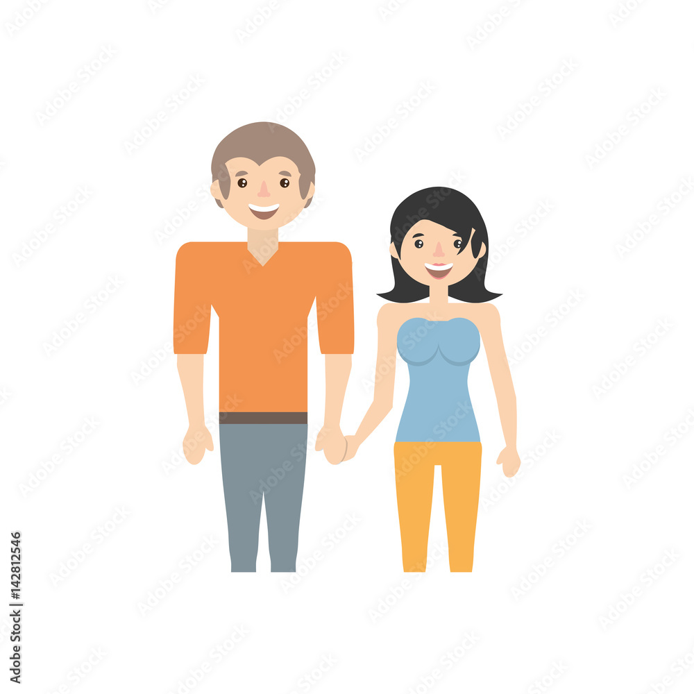 couple together lovely image vector illustration eps 10