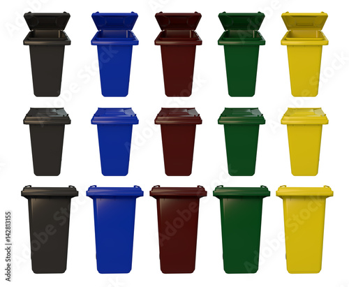 Pojemniki na odpady - pakiet ujęć © strawhatzk