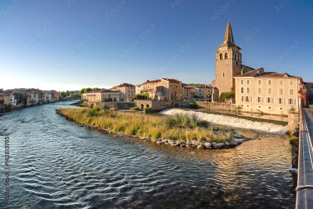 La ville de Saint-Girons dans l'Ariège