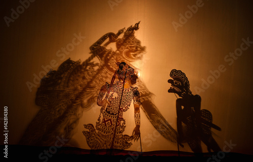 Traditional south of Thailand Shadow Puppet Show,Thailand