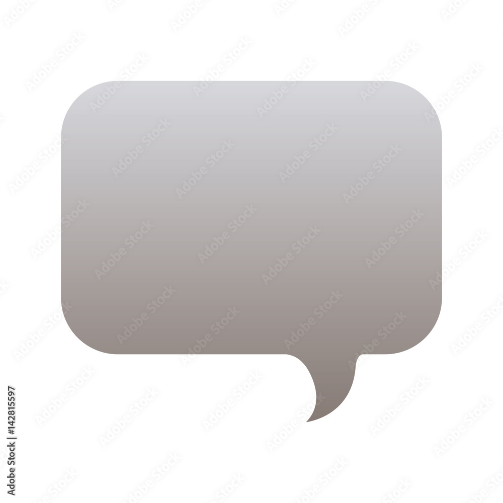 silhouette of rounded rectangle speech in grayscale color vector illustration silhouette of rounded rectangle speech in grayscale color vector illustration