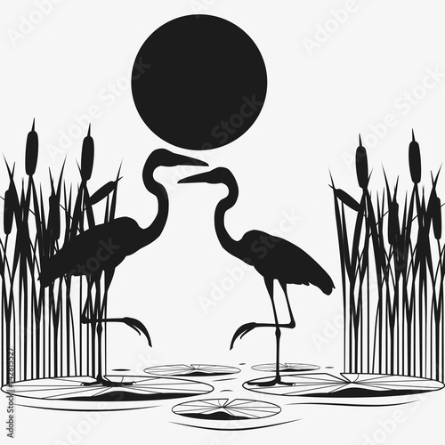 heron vector silhouette