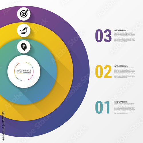 Circle infographics. Template for diagram. Vector illustration