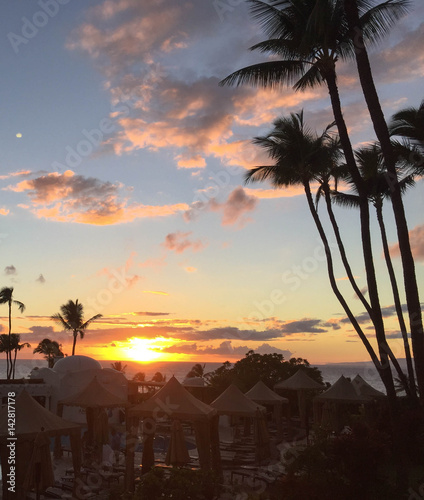 Sunset over Hawaii