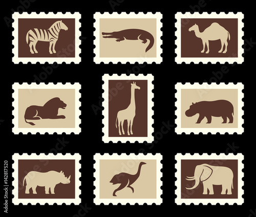 African animals set
