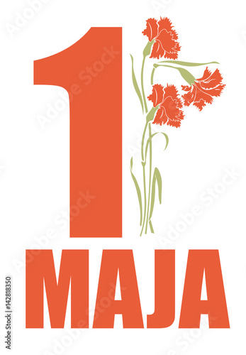1 maja, retro, goździki