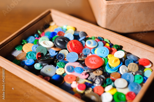Sewing buttons, Plastic buttons, Colorful buttons, Buttons close up